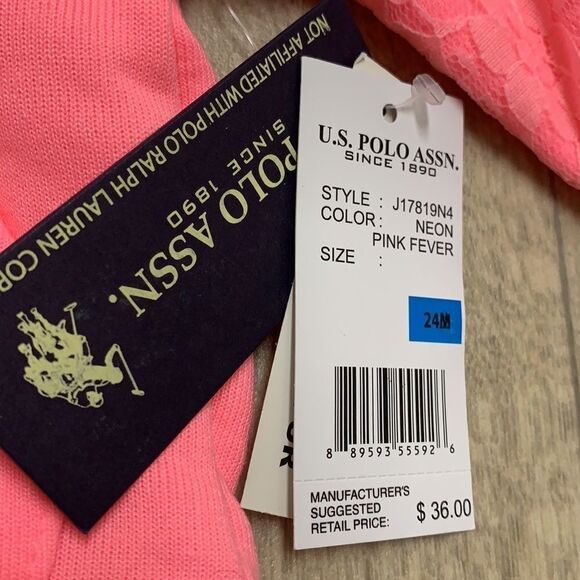 Baby Girl Nwt U.S. Polo Assn Full Zip Hoodie - Picture 2 of 4